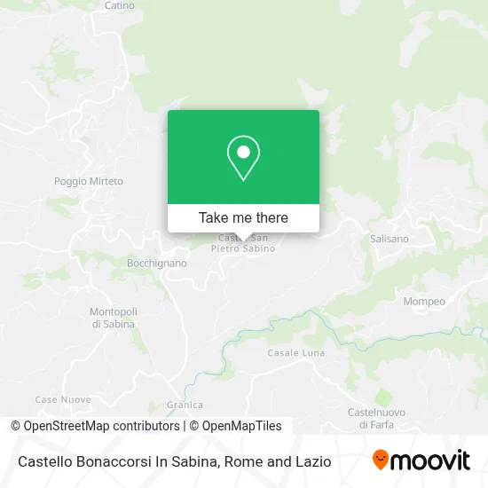 Castello Bonaccorsi In Sabina map