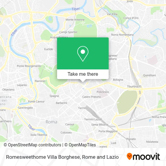 Romesweethome Villa Borghese map