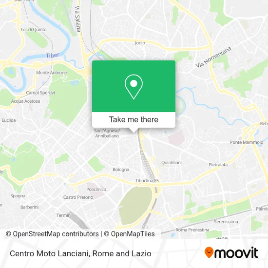Centro Moto Lanciani map