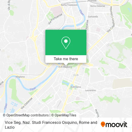 Vice Seg. Naz. Studi Francesco Osquino map