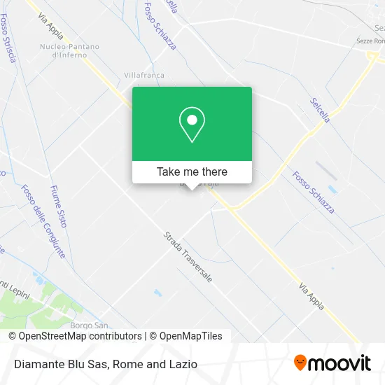 Diamante Blu Sas map
