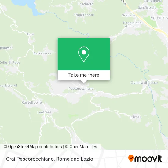 Crai Pescorocchiano map