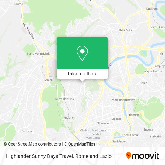 Highlander Sunny Days Travel map
