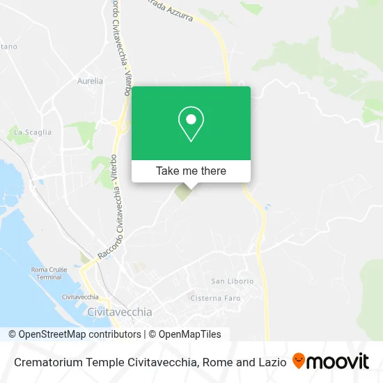 Crematorium Temple Civitavecchia map