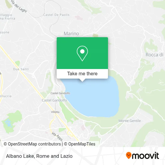 Albano Lake map