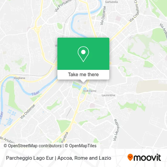 Parcheggio Lago Eur | Apcoa map