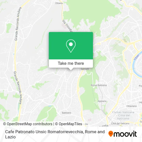 Cafe Patronato Unsic Romatorrevecchia map
