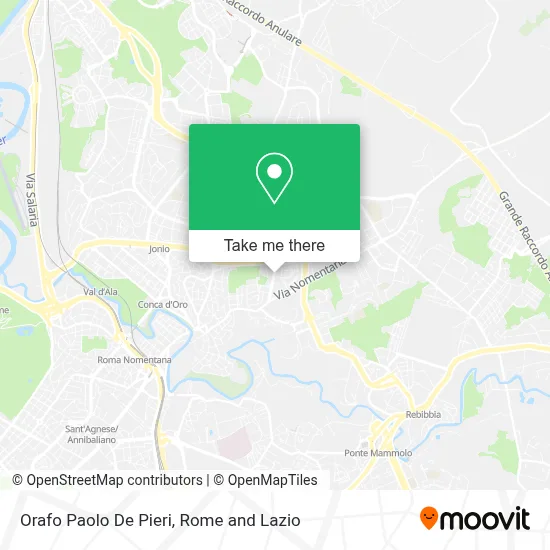 Orafo Paolo De Pieri map