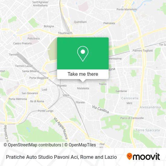 Pratiche Auto Studio Pavoni Aci map
