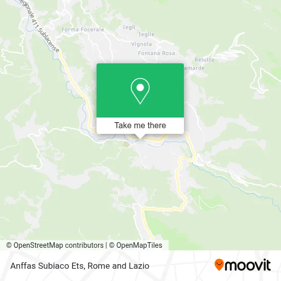 Anffas Subiaco Ets map