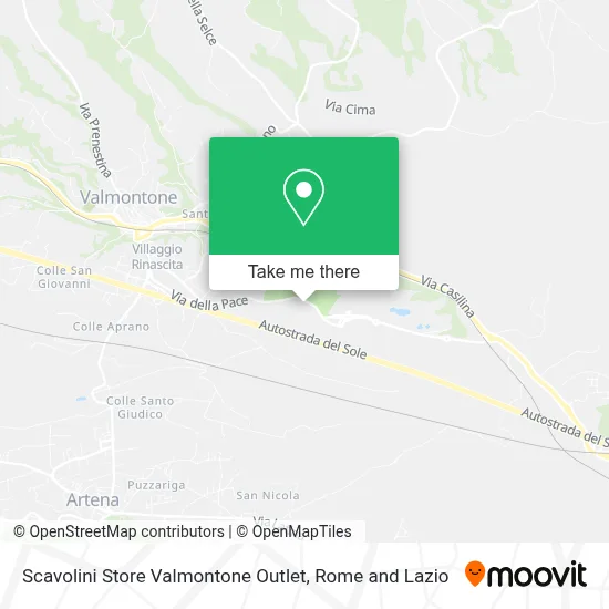 Scavolini Store Valmontone Outlet map