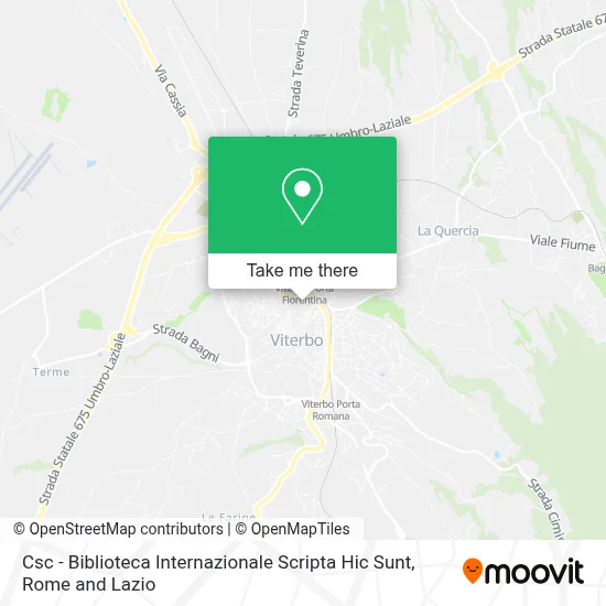 Csc - Biblioteca Internazionale Scripta Hic Sunt map