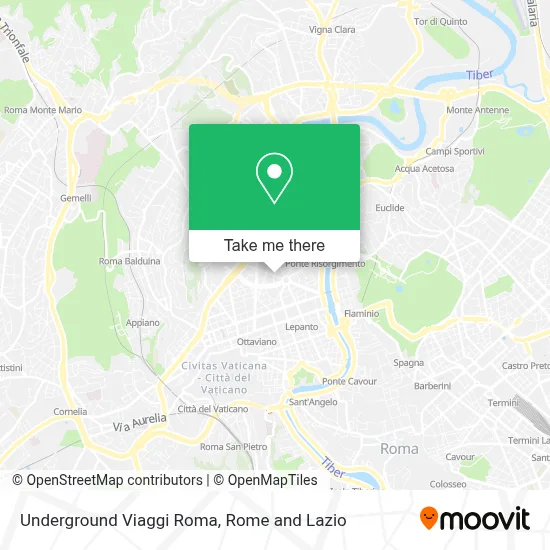 Underground Viaggi Roma map