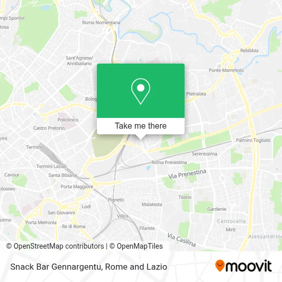Snack Bar Gennargentu map