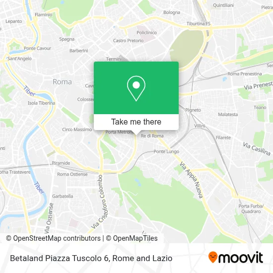 Betaland Piazza Tuscolo 6 map