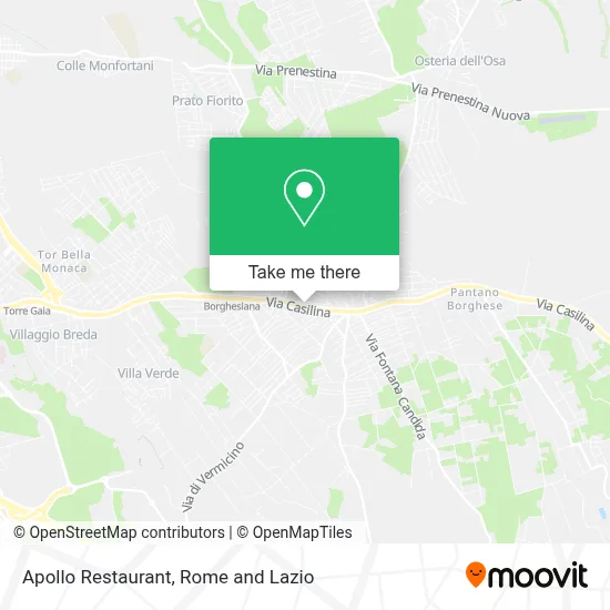 Apollo Restaurant map