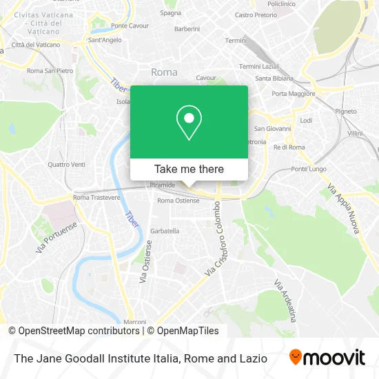 The Jane Goodall Institute Italia map