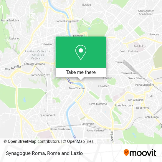 Synagogue Roma map