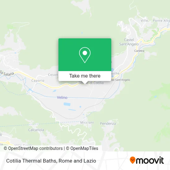 Cotilia Thermal Baths map