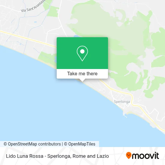 Lido Luna Rossa - Sperlonga map