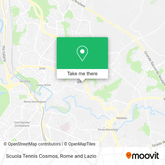 Scuola Tennis Cosmos map