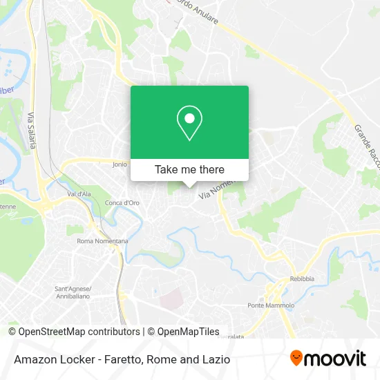 Amazon Locker - Faretto map