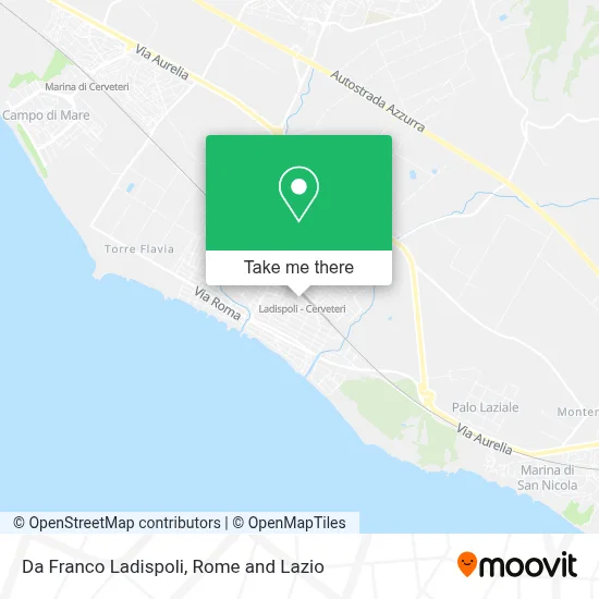 Da Franco Ladispoli map