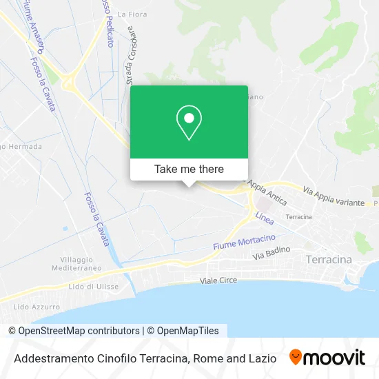 Addestramento Cinofilo Terracina map