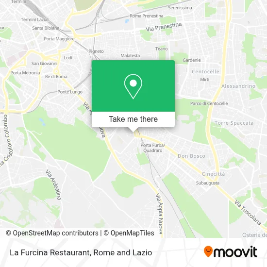 La Furcina Restaurant map