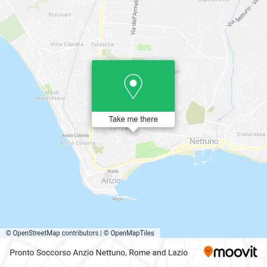 Pronto Soccorso Anzio Nettuno map