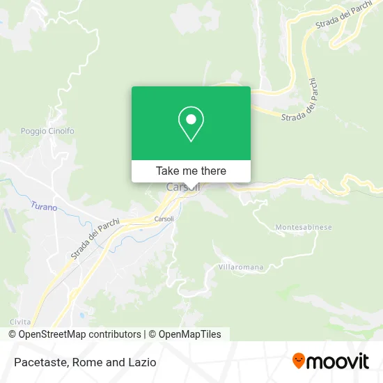 Pacetaste map