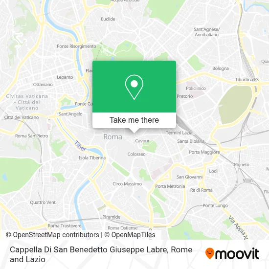Cappella Di San Benedetto Giuseppe Labre map