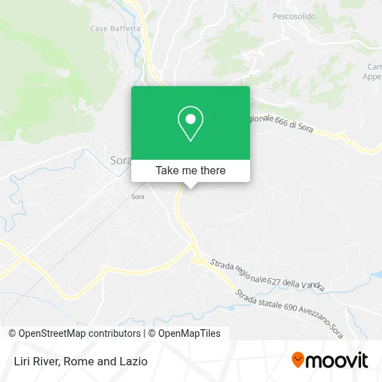 Liri River map