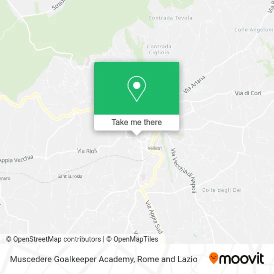 Muscedere Goalkeeper Academy map