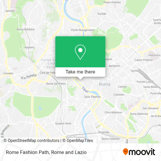 Rome Fashion Path map