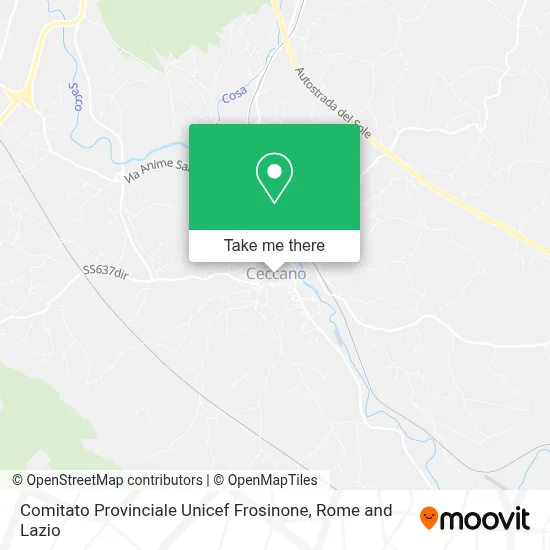 Comitato Provinciale Unicef Frosinone map