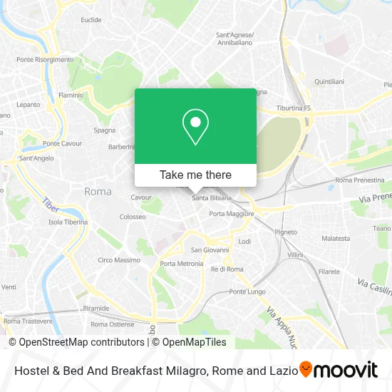 Hostel & Bed And Breakfast Milagro map