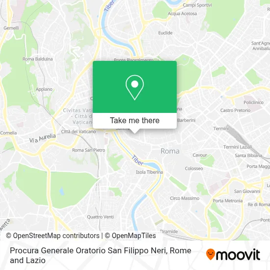 Procura Generale Oratorio San Filippo Neri map