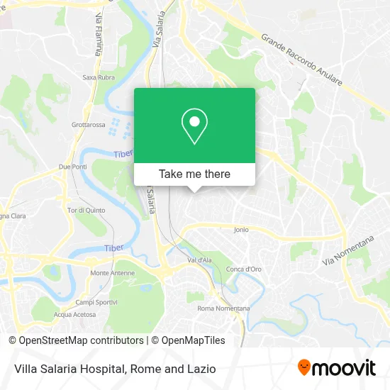 Villa Salaria Hospital map