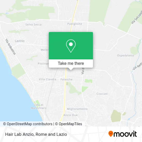 Hair Lab Anzio map