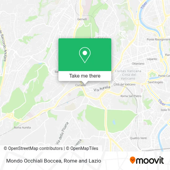 Mondo Occhiali Boccea map