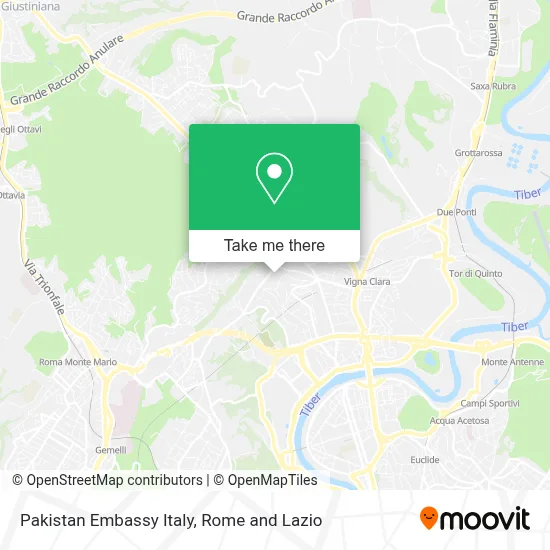 Pakistan Embassy Italy map