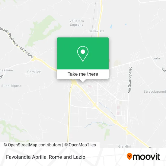 Favolandia Aprilia map