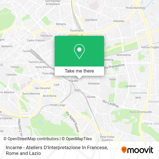 Incarne - Ateliers D'Interpretazione In Francese map