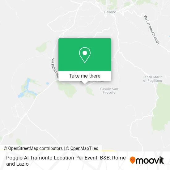 Poggio Al Tramonto Location Per Eventi B&B map