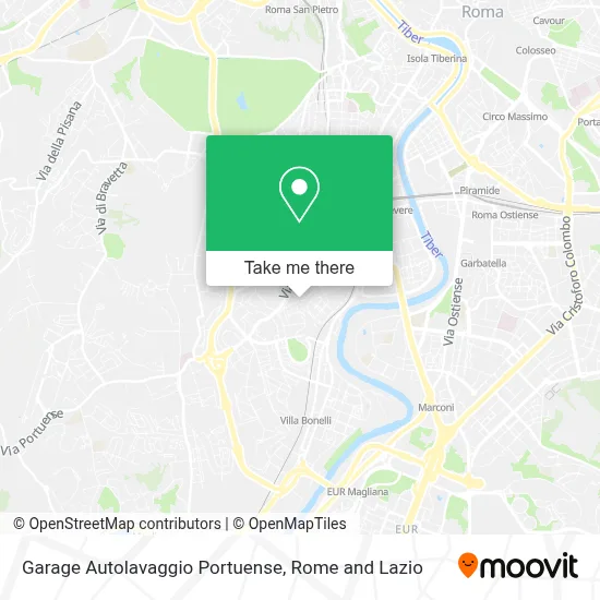 Garage Autolavaggio Portuense map