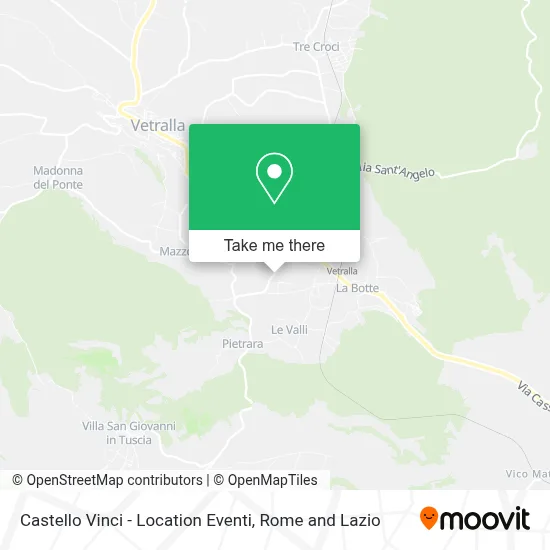 Castello Vinci - Location Eventi map