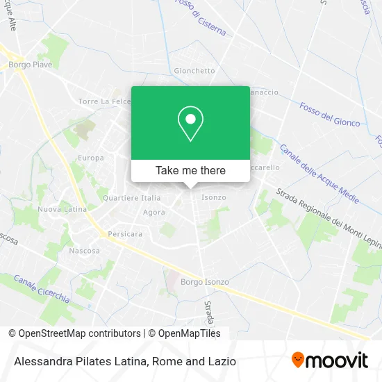Alessandra Pilates Latina map