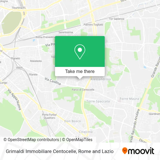 Grimaldi Immobiliare Centocelle map