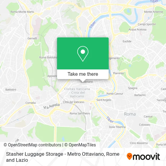 Stasher Luggage Storage - Metro Ottaviano map